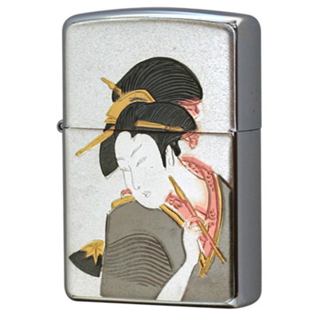 Zippo ジッポー 電鋳板 プレート貼り 和柄 伝統工芸 浮世絵 メール便可
