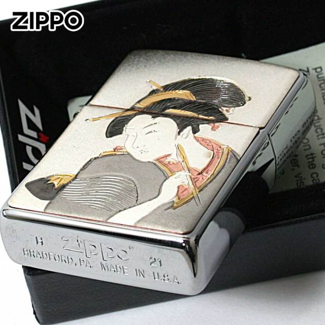 Zippo ジッポー 電鋳板 プレート貼り 和柄 伝統工芸 浮世絵