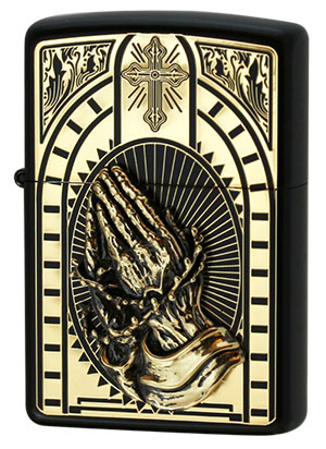 Zippo ジッポー Prayer Desired BK&GD