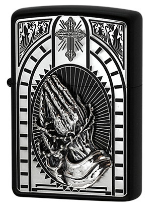 Zippo ジッポー Prayer Desired BK&SV メール便可