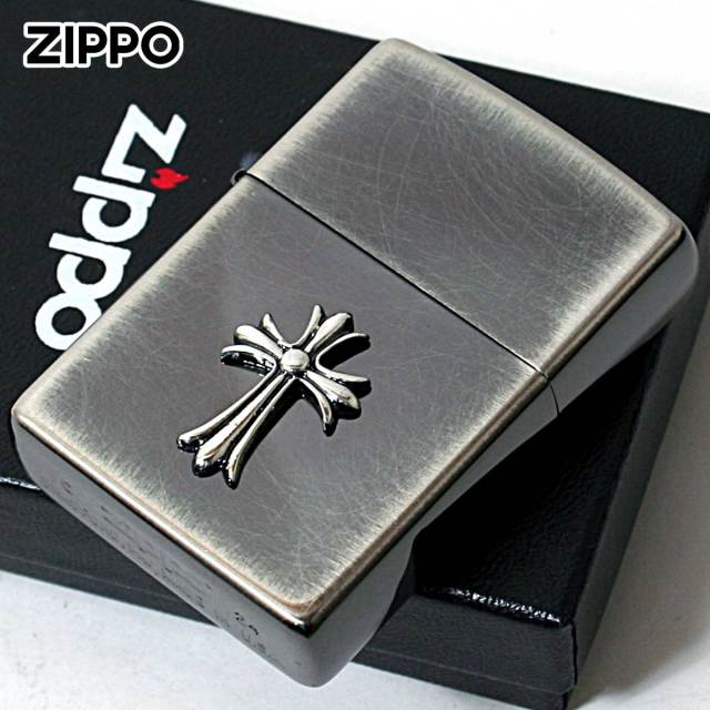 Zippo ジッポー クロス 十字架 Cross ユーズドメタル スピニング