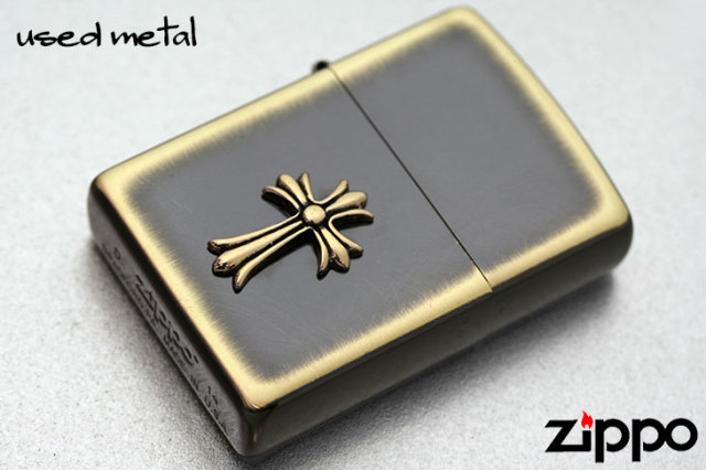 Zippo ジッポー ユーズドメタル BSB クロス｜Zippo専門店フラミンゴ：本店