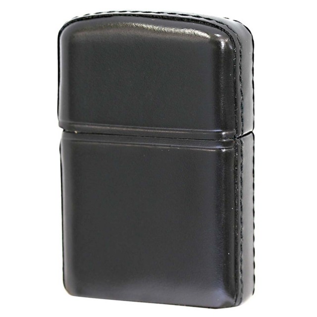Zippo ジッポー 革巻き 本革 レザー 松坂牛 黒 ブラック