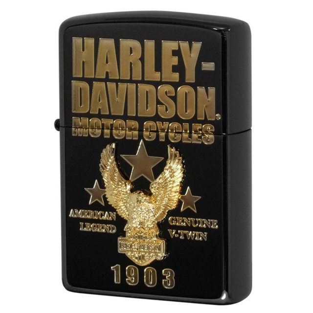 Zippo ジッポー ハーレーダビッドソン 日本限定モデル バイク 二輪 モーターサイクル  Harley Davidson ブラックイオンコーティング メタル オフィシャルライセンス品 HDP-51
