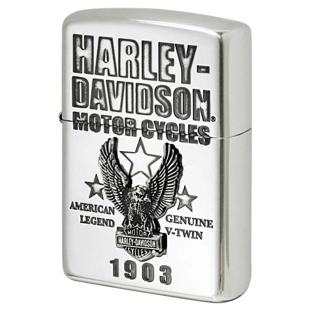 Zippo ジッポー ハーレーダビッドソン 日本限定モデル バイク 二輪 モーターサイクル  Harley Davidson シルバーいぶし メタル オフィシャルライセンス品 HDP-57