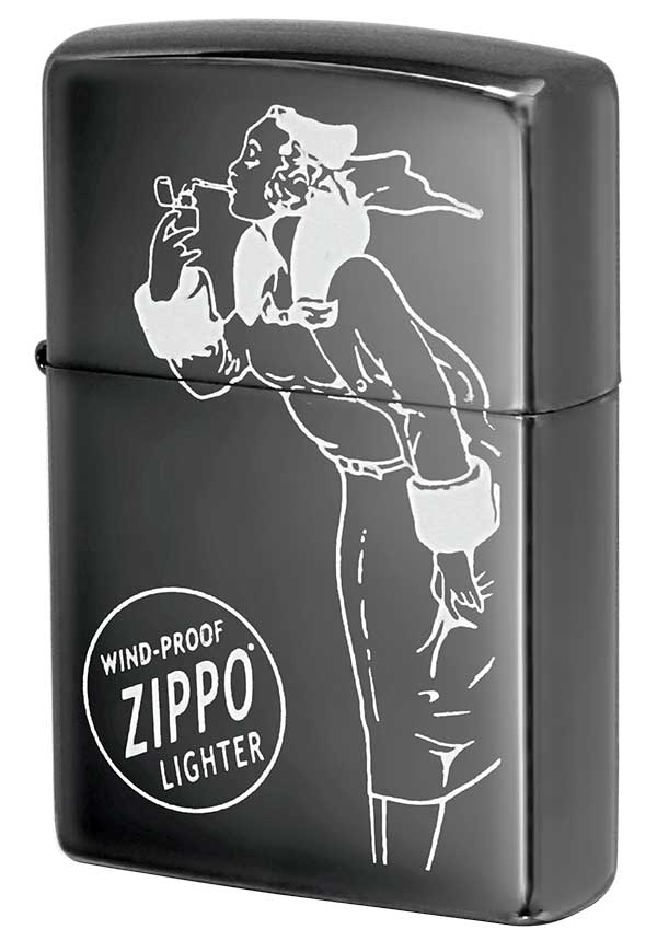 Zippo ジッポー Processing in USA Black Ice ブラックアイス Windy ウィンディ1