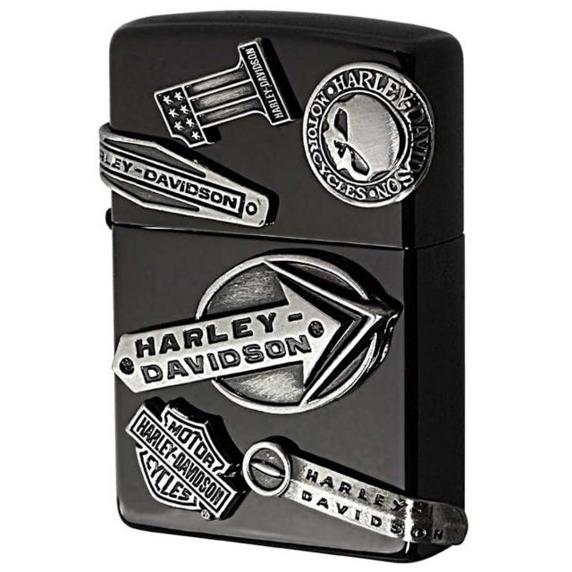 Zippo ジッポー ハーレーダビッドソン 日本限定モデル バイク 二輪 モーターサイクル  Harley Davidson ブラックイオンコーティング メイクメタル オフィシャルライセンス品 HDP-62