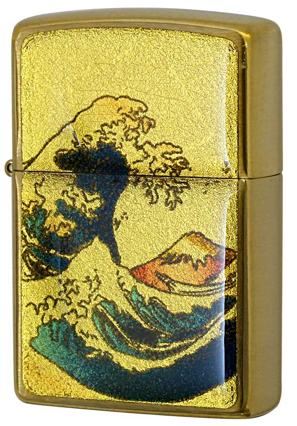 Zippo ジッポー 金箔エポ Gold leaf 波富士
