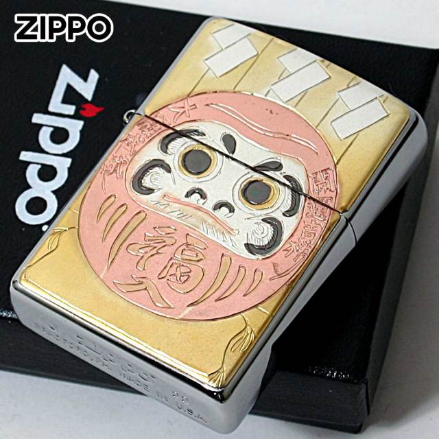 Zippo ジッポー 電鋳板 プレート貼り 和柄 伝統工芸 達磨 メール