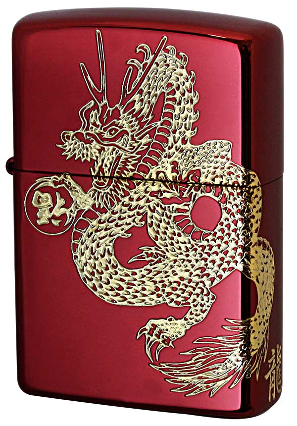 Zippo ジッポー 福龍 赤金｜Zippo専門店フラミンゴ：本店