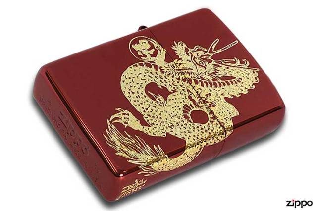 Zippo ジッポー 福龍 赤金｜Zippo専門店フラミンゴ：本店
