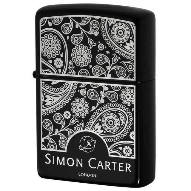 Zippo ジッポー サイモンカーター ペイズリーフレーム イオンブラック ニッケル Simon Carter LONDON オフィシャルライセンス品 ZP SCP-038