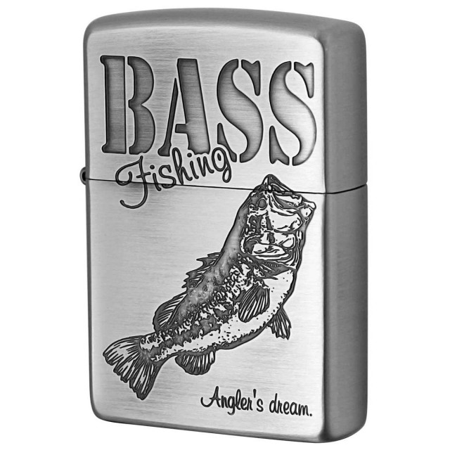Zippo ジッポー 釣り 魚 バス BASS 釣道 ニッケル古美 Fishing way ブラックバス