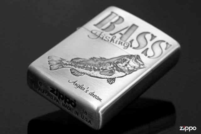Zippo ジッポー 釣り 魚 バス BASS 釣道 ニッケル古美 Fishing 