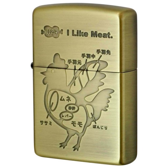 Zippo ジッポー 鳥 チキン 肉 アイ ライク ミート ブラス古美 I Lile Meet.  チキン BS メール便可