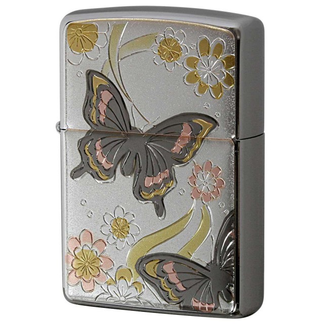 Zippo ジッポー 電鋳板 Electroforming 蝶 Butterfly メール便可