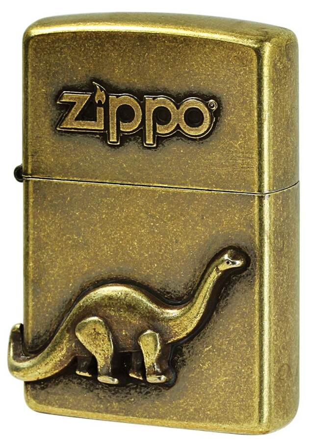 Zippo ジッポー Antique Metal アンティーク メタル ブロントサウルス メール便可