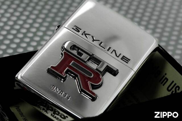 Zippo ジッポー スカイラインエンブレム GT-R BNR34 シルバー 日産 