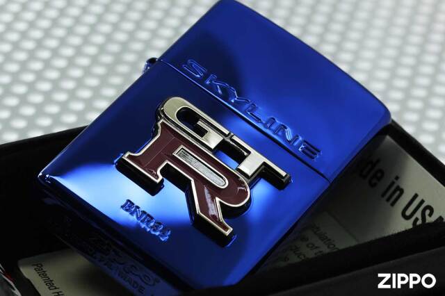 Zippo ジッポー スカイラインエンブレム GT-R BNR34 ブルー 日産 