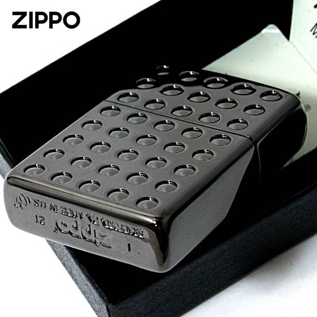 Zippo ジッポー アーマー シャインレンズカット ブラックニッケル
