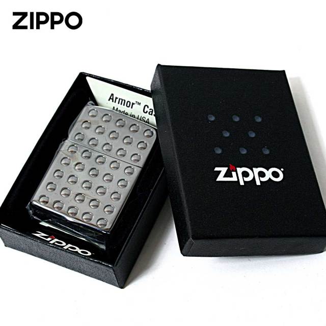 Zippo ジッポー アーマー シャインレンズカット ブラックニッケル
