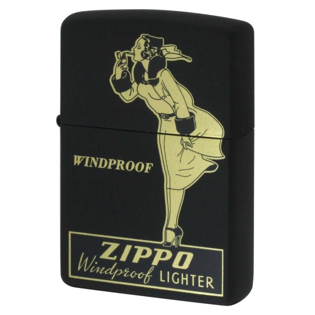 Zippo ジッポー ウインディ ウインドプルーフ レディ ブラックマット Windy WINDPROOF LADY BKM BKM-1 メール便可