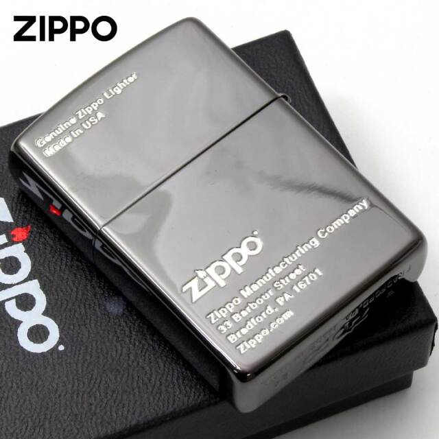 Zippo ジッポー ZIPPO パッケージデザイン 両面加工 ブラックニッケル