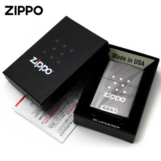 Zippo ジッポー ZIPPO パッケージデザイン 両面加工 ブラックニッケル