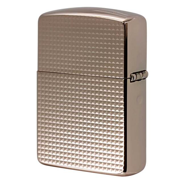 柴ネジ 洋銀 ピンクゴールドメッキ Zippo ジッポー ARMOR アーマー ファインラティス Fine Lattice ピンク