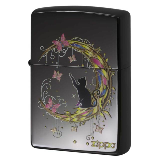 Zippo ジッポー 三日月 クレセントムーン 月とネコ Moon Cat BNI