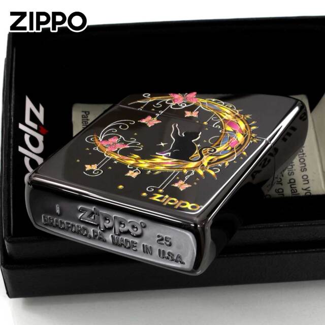 Zippo ジッポー 三日月 クレセントムーン 月とネコ Moon Cat BNI