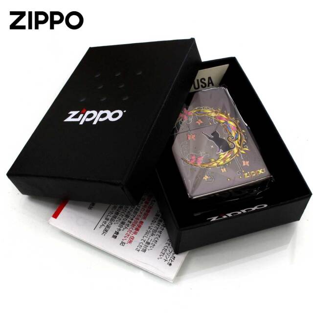 Zippo ジッポー 三日月 クレセントムーン 月とネコ Moon Cat BNI
