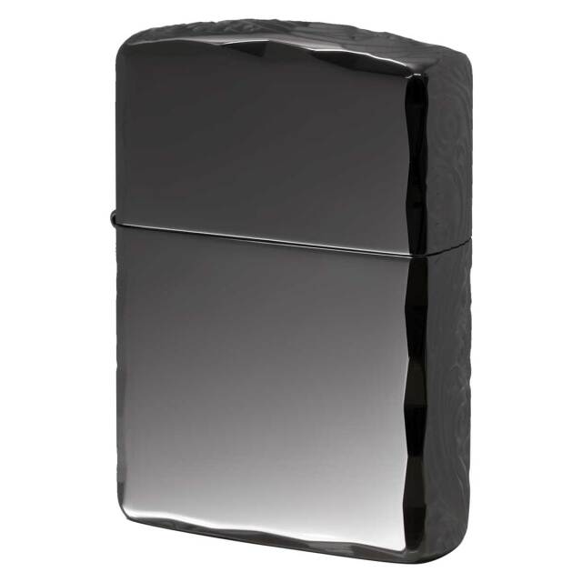 Zippo ジッポー ARMOR アーマー 3面 流水紋 コーナーシャインレイカット ブラック BK