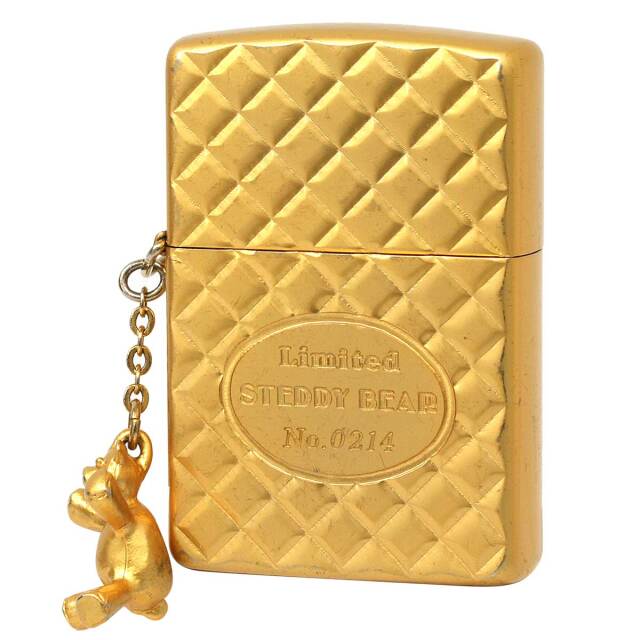 絶版/ヴィンテージ Zippo ジッポー 中古 1995年製造 Limited Steddy Bear 限定1,000個生産 ステディベア No.0214 [A]使用感少なく状態が良い