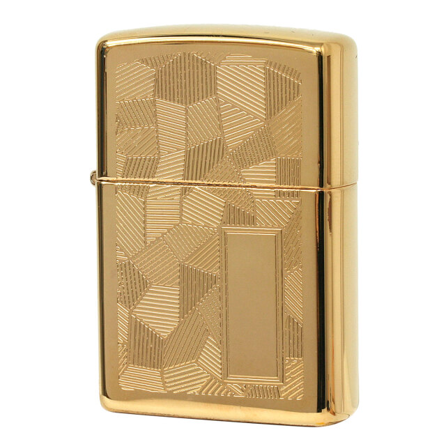 絶版/ヴィンテージ Zippo ジッポー 中古 1996年製造 Gold Plate 彫刻  [S]ほぼ新品同様