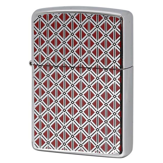 絶版/ヴィンテージ Zippo ジッポー 中古 2006年製造 ZIPPO Paul Smith 斜め格子 赤  [S]ほぼ新品同様