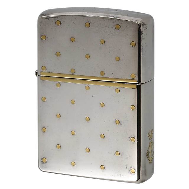 絶版/ヴィンテージ Zippo ジッポー 中古 2005年製造 ZIPPO Paul Smith Dots 逆エッチング 盛上げ ゴールド  [A]使用感少なく状態が良い