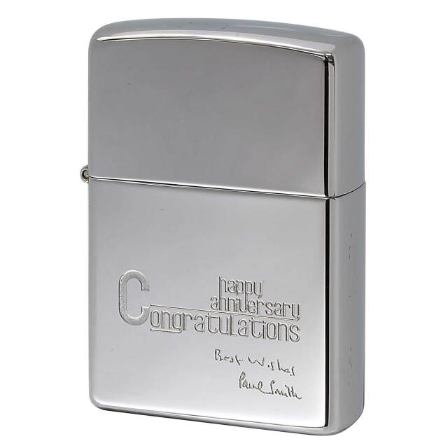 絶版/ヴィンテージ Zippo ジッポー 中古 2003年製造 ZIPPO Paul Smith Happy anniversary Congtatulations  [S]ほぼ新品同様