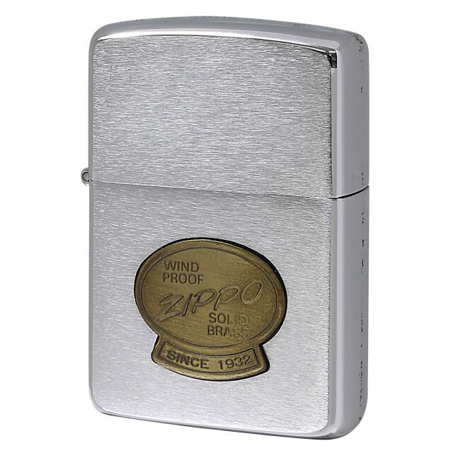 絶版/ヴィンテージ Zippo ジッポー 中古 1986年製造 WIND PROOF ソリッドブラスメタル  [N]未使用・新品