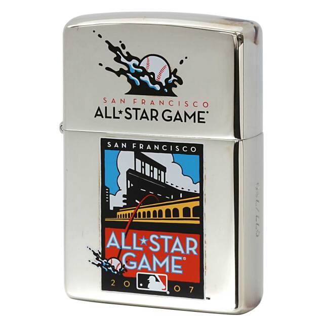 絶版/ヴィンテージ Zippo ジッポー 中古 2007年製造 MLB メジャーリーグ 2007年 オールスターゲーム 78th サンフランシスコ  [N]未使用・新品