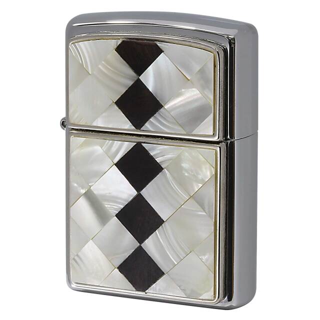 絶版/ヴィンテージ Zippo ジッポー 中古 2004年製造 シェルチェック メタル貼り  [A]使用感少なく状態が良い