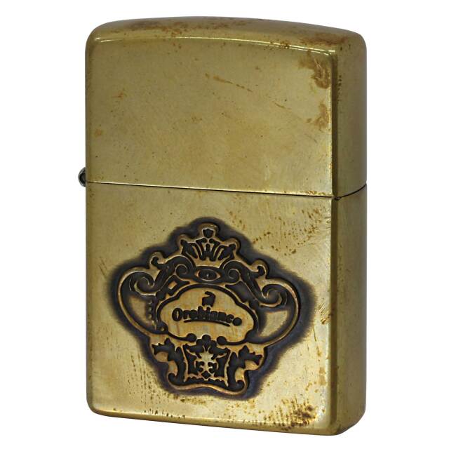 絶版/ヴィンテージ Zippo ジッポー 中古 2011年製造 オロビアンコ ロゴメタル ブラス ORL-16BI  [C]使用感あり傷汚れあり