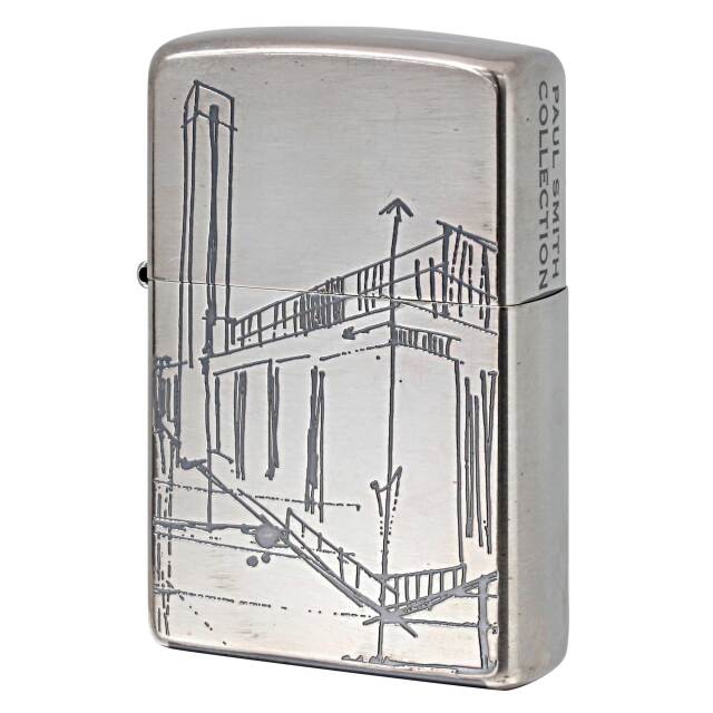 絶版/ヴィンテージ Zippo ジッポー 中古 2008年製造 ZIPPO Paul Smith Collection 線画 建物  [A]使用感少なく状態が良い