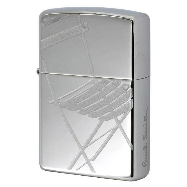 絶版/ヴィンテージ Zippo ジッポー 中古 2007年製造 ZIPPO Paul Smith No.250 エッチング 銀入れ 椅子  [S]ほぼ新品同様