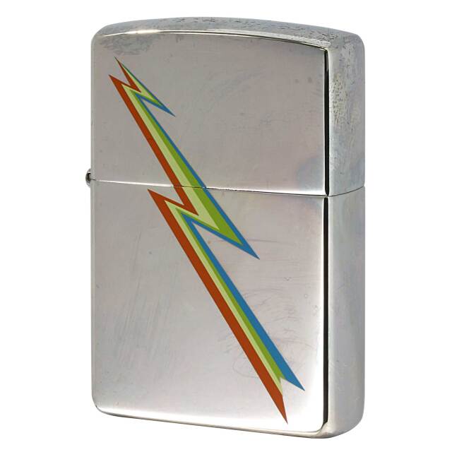 絶版/ヴィンテージ Zippo ジッポー 中古 2002年製造 ZIPPO Paul Smith 試作品 No.250 プリント 稲妻  [A]使用感少なく状態が良い