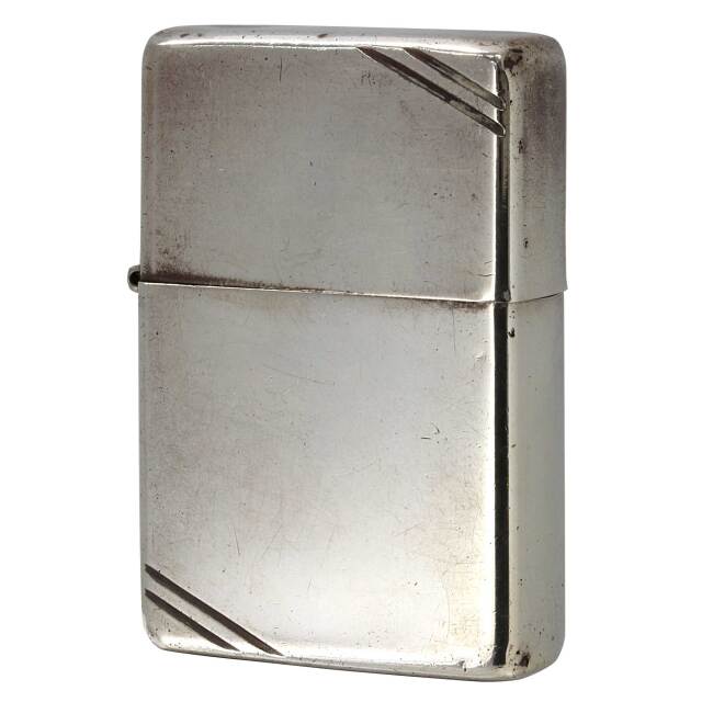絶版/ヴィンテージ Zippo ジッポー 中古 1993年製造 純銀 スターリングシルバー フラットトップ  [C]使用感あり傷汚れあり