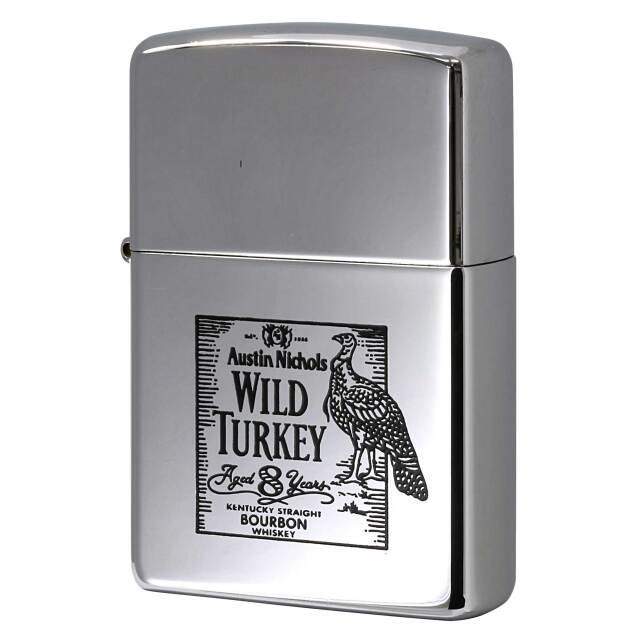 絶版/ヴィンテージ Zippo ジッポー 中古 2002年製造 WILD TURKEY ロゴ  [A]使用感少なく状態が良い