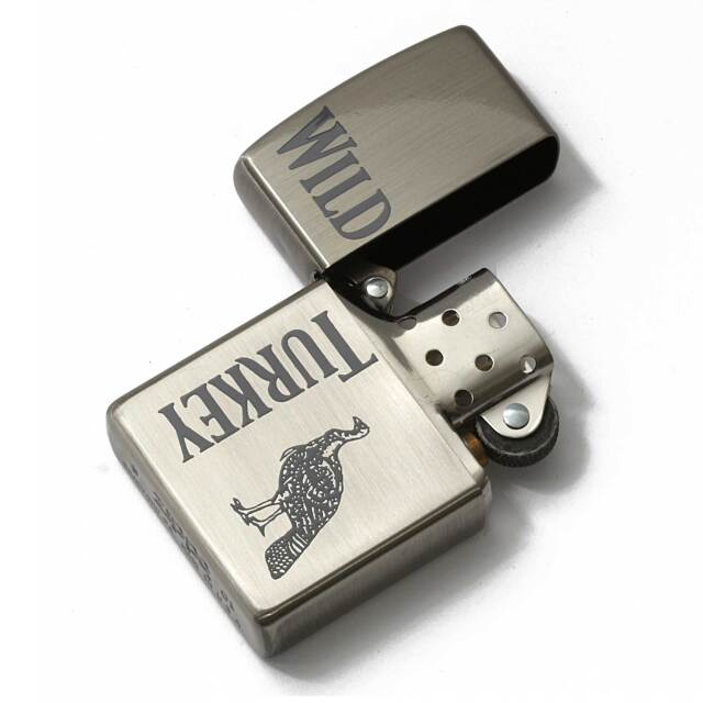 絶版/ヴィンテージ Zippo ジッポー 中古 2001年製造WILD TURKEY 縦ロゴ
