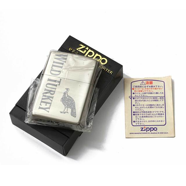 絶版/ヴィンテージ Zippo ジッポー 中古 2001年製造WILD TURKEY 縦ロゴ