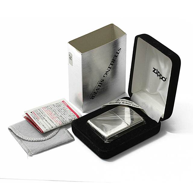 絶版/ヴィンテージ Zippo ジッポー 中古 2015年製造アーマー 純銀